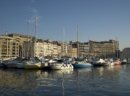 A view from the free water taxi in Marseille. It runs all day and saves you about a kilometer of walking around the gorgeous seafront.