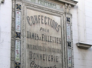 Old au Printemps (now a large Department Store) sign in Pont Audemer